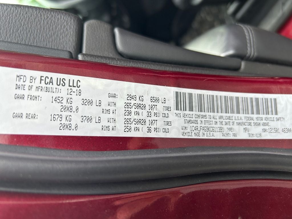 2019 Jeep Grand Cherokee Altitude 4x4