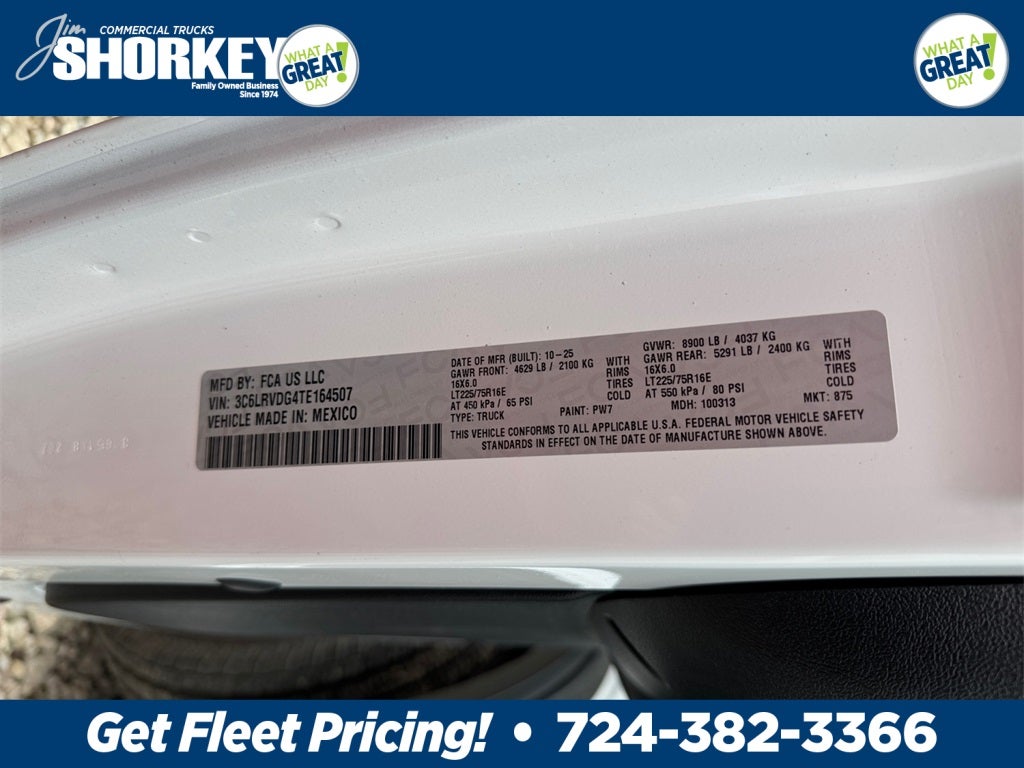 2026 RAM Promaster High Roof / 159" WB