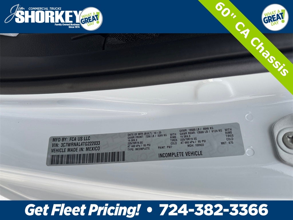 2026 RAM 5500 Tradesman DRW 4x4 / 6.7L Diesel / 60" CA Chassis