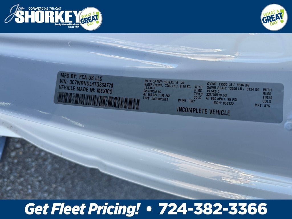 2026 RAM 5500 Big Horn DRW 4x4 / 6.7L Diesel / 20' Steel Rollback